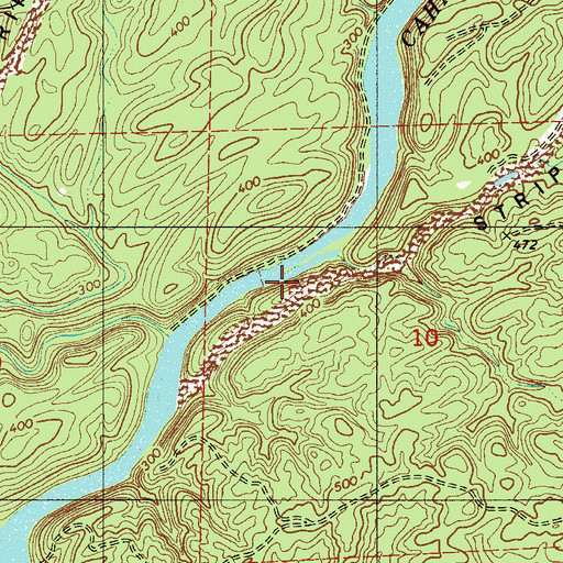 Topographic Map of Pine Island Creek, AL