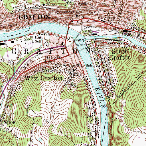 Topographic Map of Warren United Methodist Church, WV