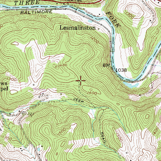 Topographic Map of Jones School (historical), WV
