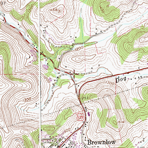 Topographic Map of Keener School (historical), WV