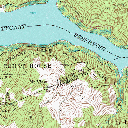 Topographic Map of River School (historical), WV