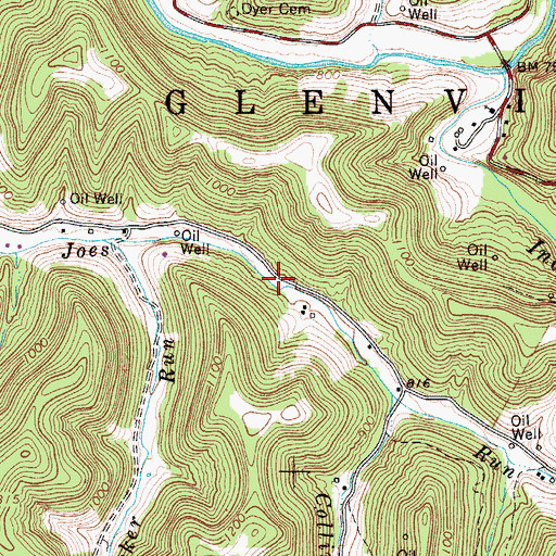 Topographic Map of Joes Run School (historical), WV