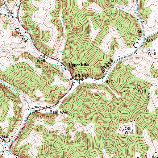Topographic Map of Middle Ellis School (historical), WV