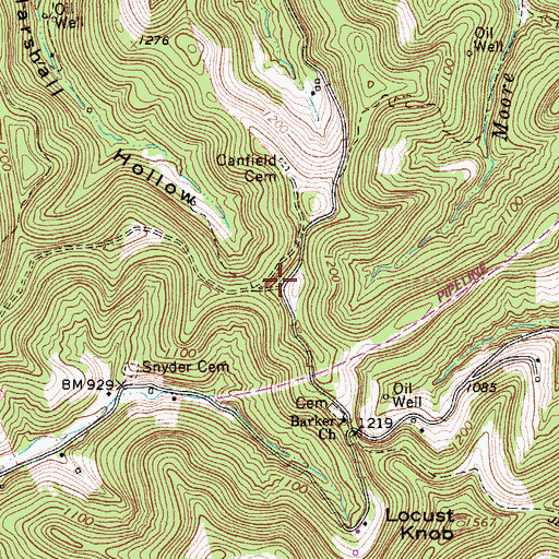 Topographic Map of Rudkin School (historical), WV