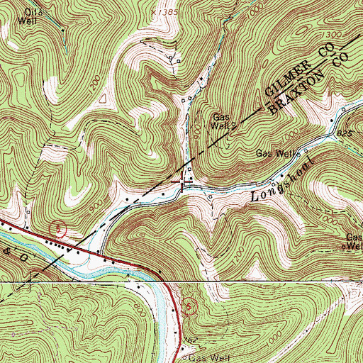 Topographic Map of Longshoal School (historical), WV
