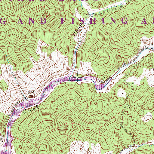Topographic Map of Mudlick School (historical), WV