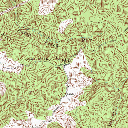 Topographic Map of Pleasant Hill School (historical), WV