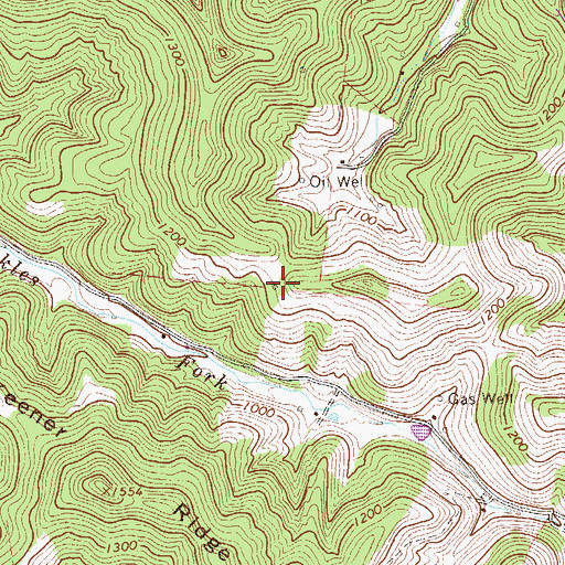 Topographic Map of Upper Big Run School (historical), WV