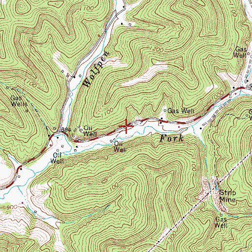 Topographic Map of Flusher School (historical), WV