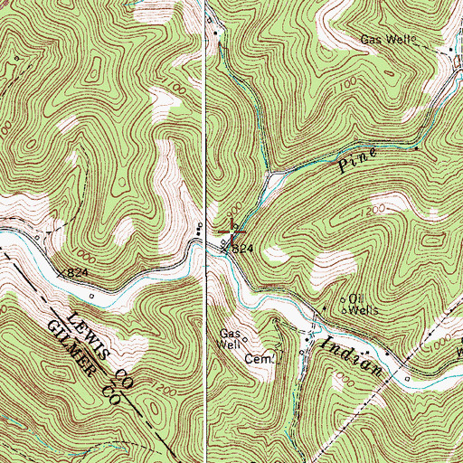 Topographic Map of Pine Run School (historical), WV