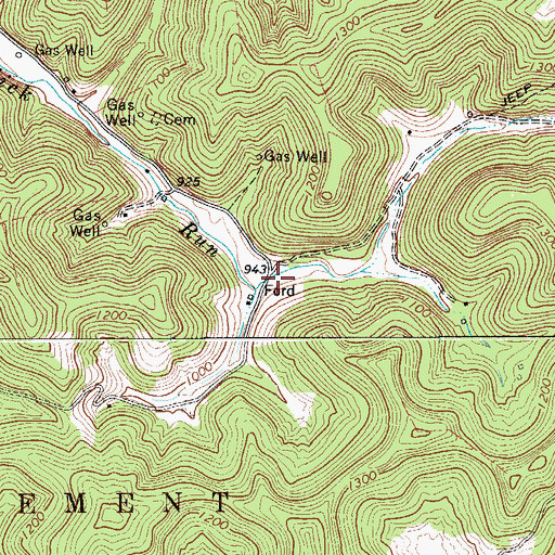 Topographic Map of Redlick School (historical), WV