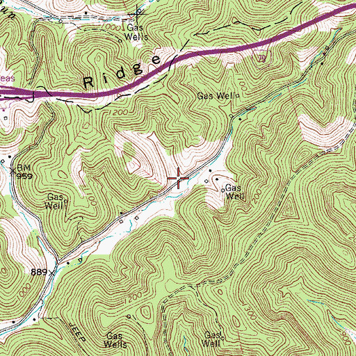 Topographic Map of Threelick School (historical), WV