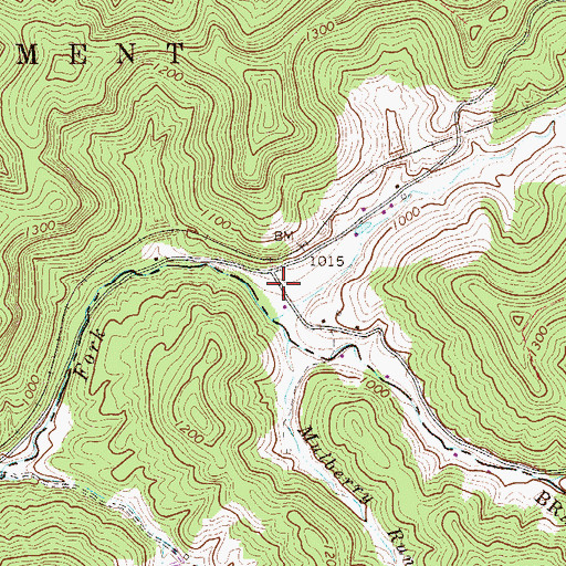Topographic Map of Upper Clover Fork School (historical), WV