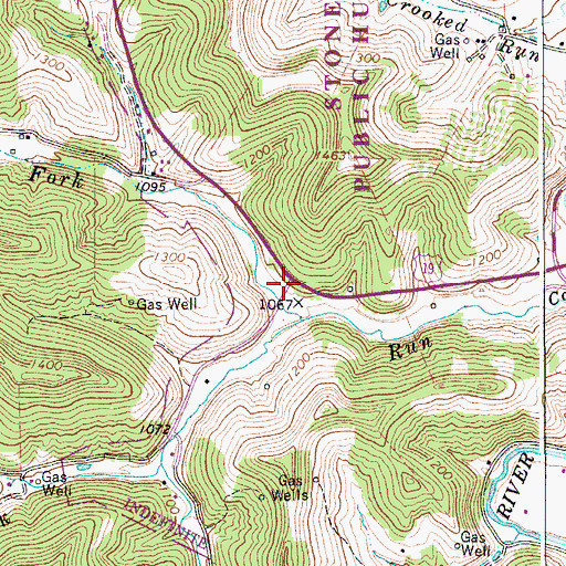 Topographic Map of White Doll School (historical), WV