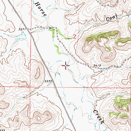 Topographic Map of Crooked Creek, MT