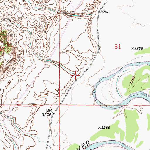 Topographic Map of Garst Creek, MT