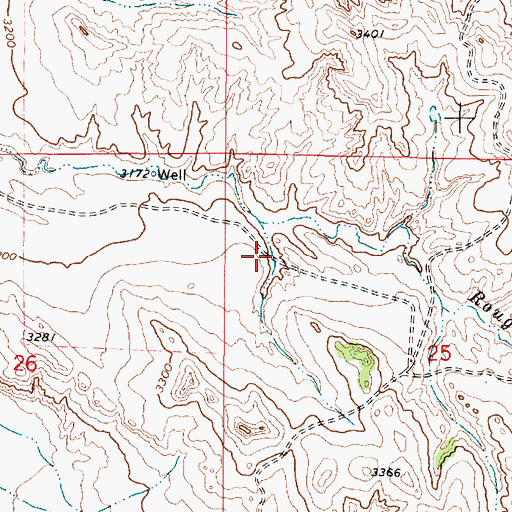 Topographic Map of Skunk Creek, MT