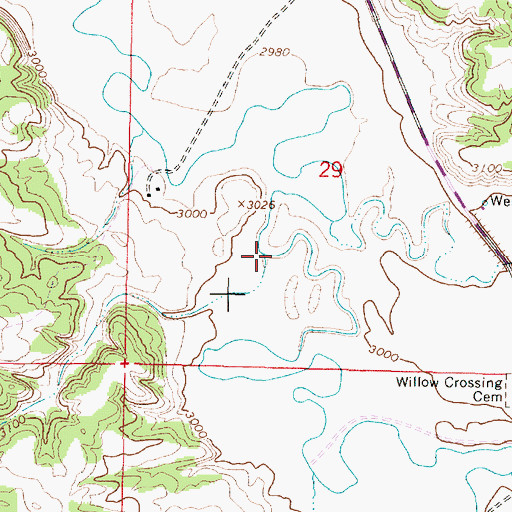 Topographic Map of Sawmill Creek, MT