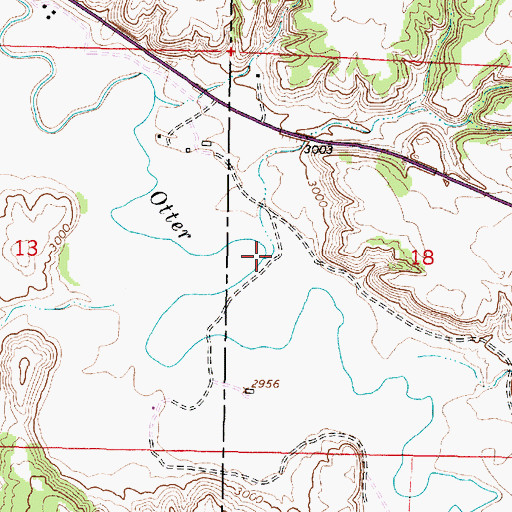 Topographic Map of Chunning Creek, MT