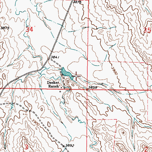 Topographic Map of Macs Draw, MT