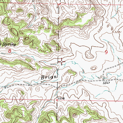 Topographic Map of North Fork Brian Creek, MT