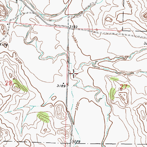 Topographic Map of North Fork Beaver Creek, MT