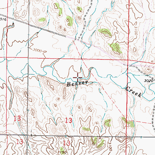 Topographic Map of Creek Number Two, MT