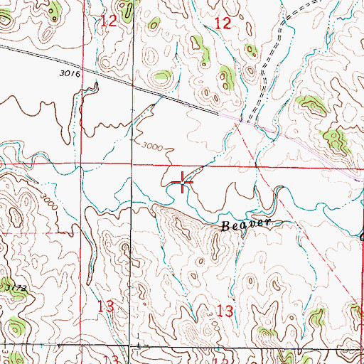 Topographic Map of Creek Number One, MT