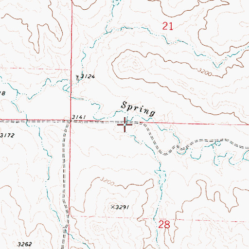 Topographic Map of Two Moons Creek, MT