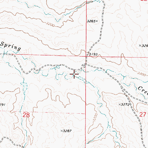 Topographic Map of Rough Creek, MT