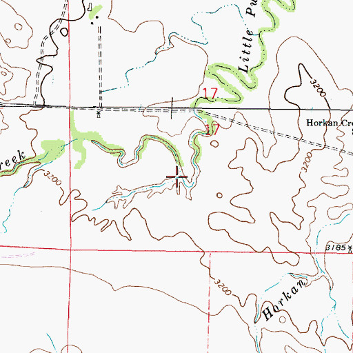 Topographic Map of Corner Creek, MT
