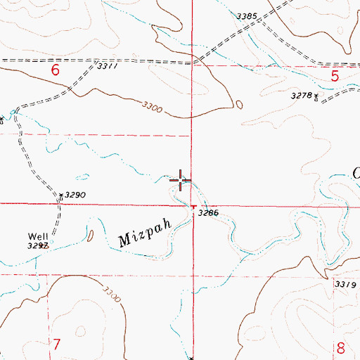 Topographic Map of Middle Creek, MT