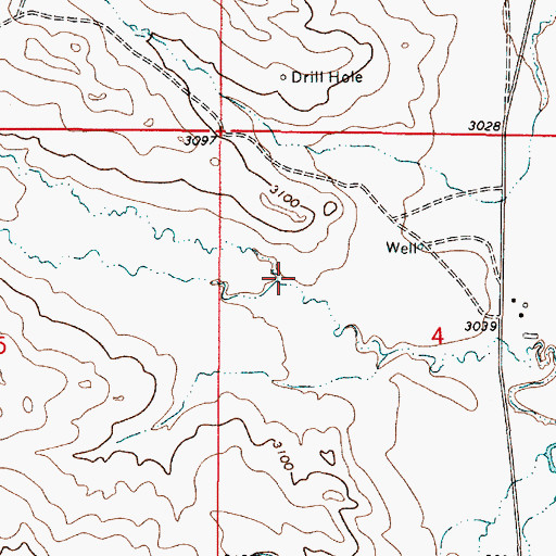 Topographic Map of Nest Creek, MT