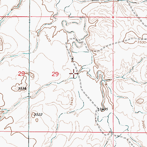 Topographic Map of Lock Creek, MT
