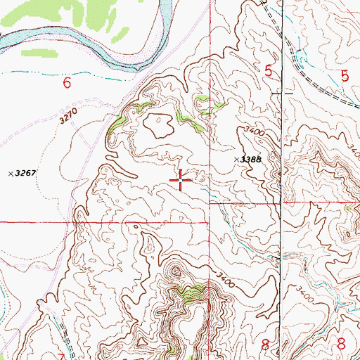 Topographic Map of Dry Creek, MT