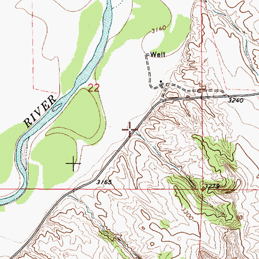 Topographic Map of Upper Daily Creek, MT