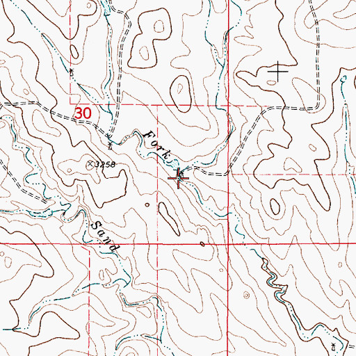 Topographic Map of Prairie Creek, MT