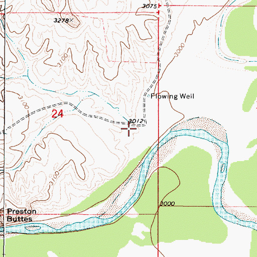 Topographic Map of Bobcat Creek, MT