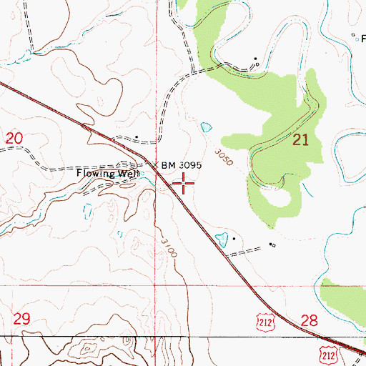 Topographic Map of Dry Gulch, MT