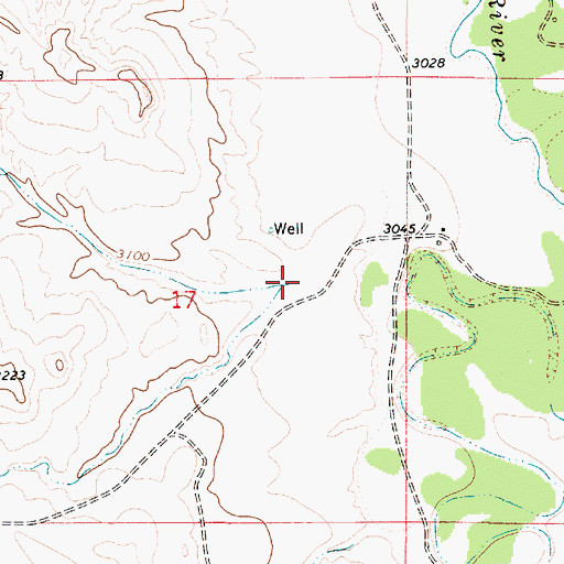 Topographic Map of Butte Creek, MT