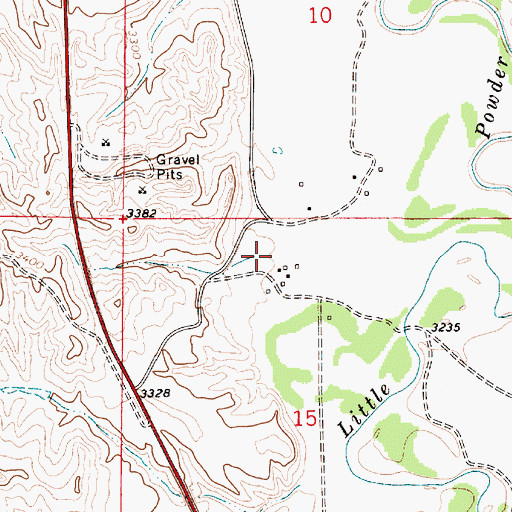 Topographic Map of Wolf Ravine, MT