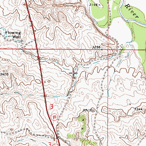 Topographic Map of South Dogie Creek, MT