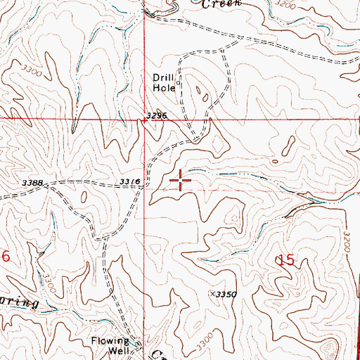 Topographic Map of Home Creek, MT