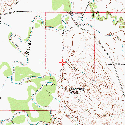 Topographic Map of Plum Creek, MT
