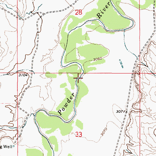 Topographic Map of Antelope Creek, MT