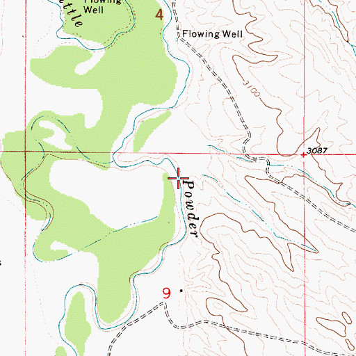 Topographic Map of Plum Creek, MT