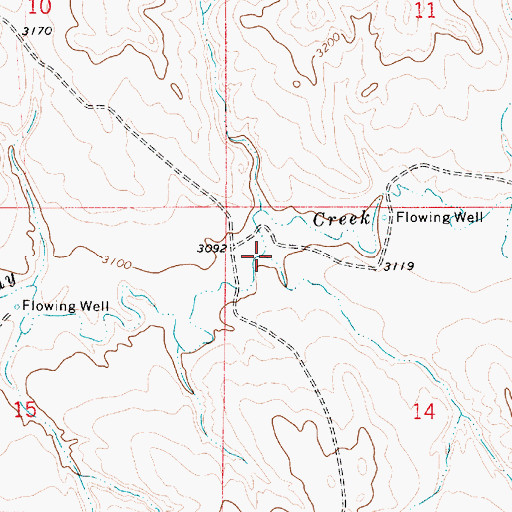 Topographic Map of Draine Creek, MT