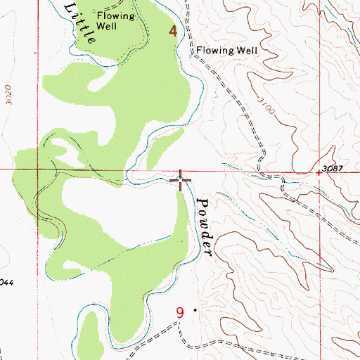 Topographic Map of Annis Creek, MT
