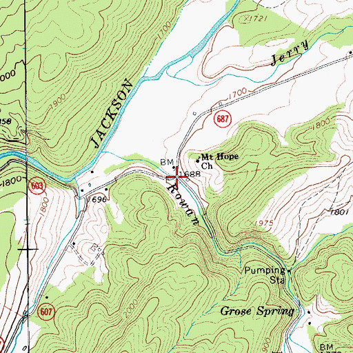 Topographic Map of Cowardin (historical), VA