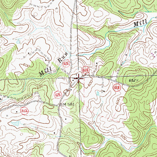 Topographic Map of Hope Hill Baptist Church, VA